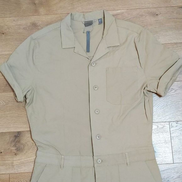 Asos utility beige relaxed casual jumpsuit NWT 32 - Picture 3 of 9